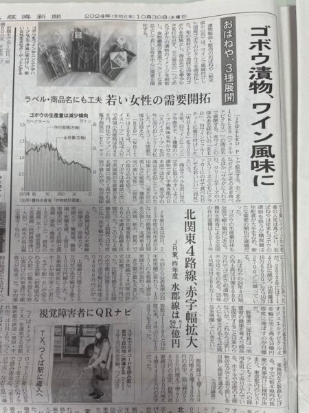 漬物　おばねや　日本経済新聞